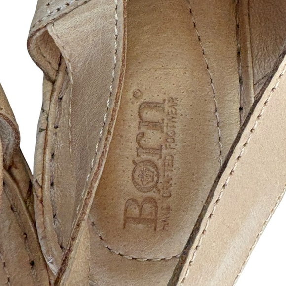 Born Lenore Nude Tan Womens Platform Wedge Sandals Size 8 - Picture 5 of 9